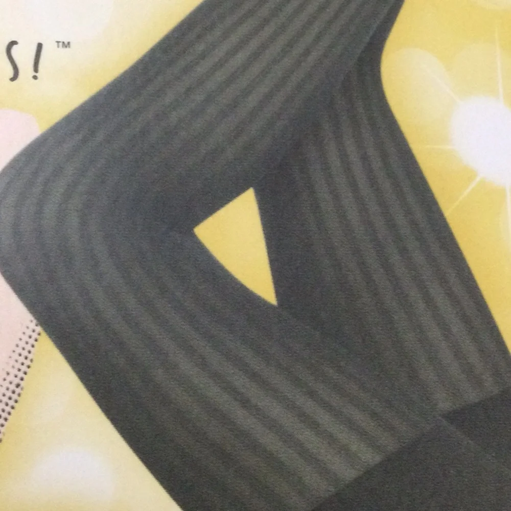 Lot of 2 Star Power by Spanx Black Ribbed Row Patterned Shaping Tights